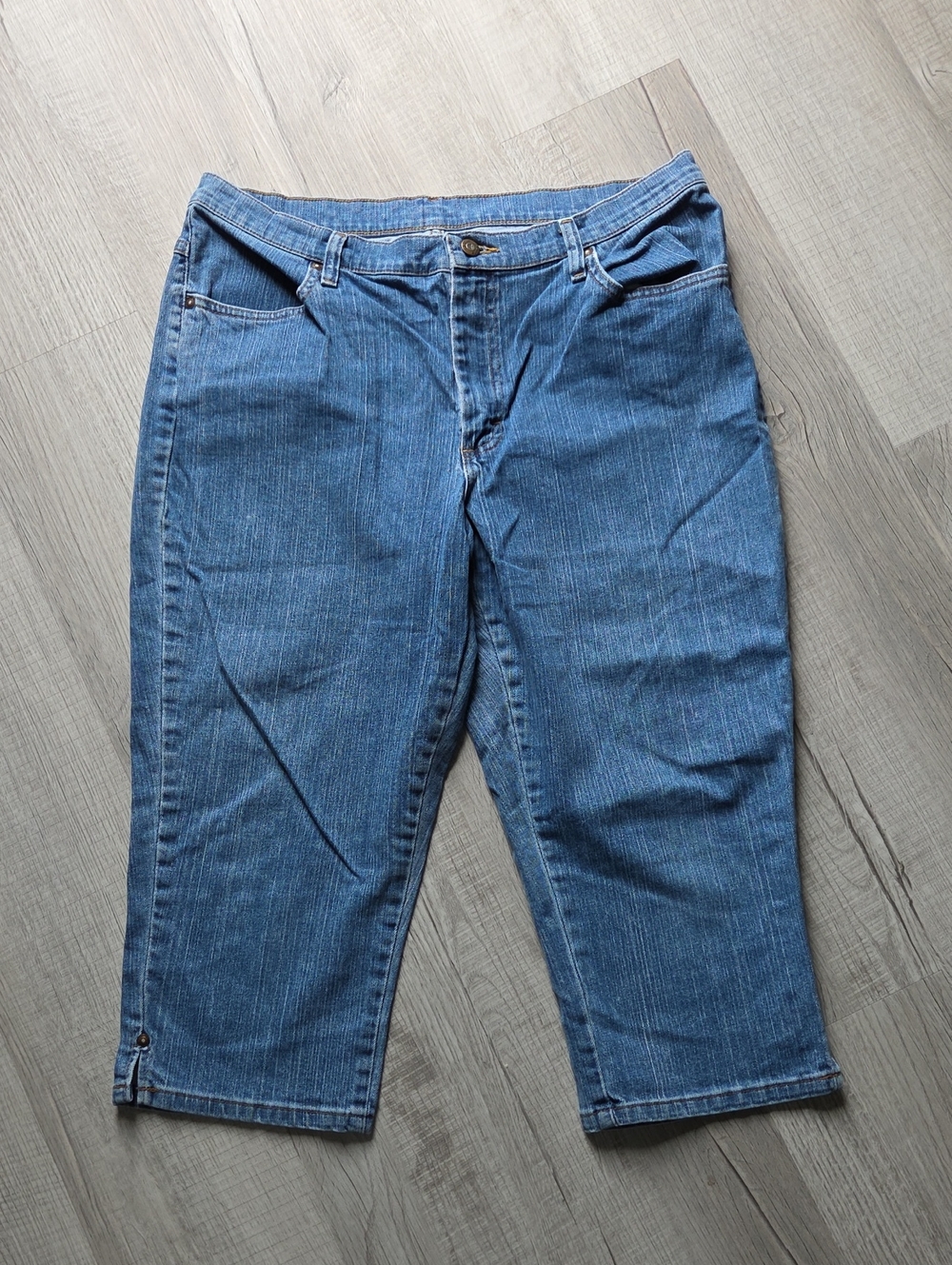 Riders by Lee Blue Cropped Denim Capri Jeans Size 18 Medium